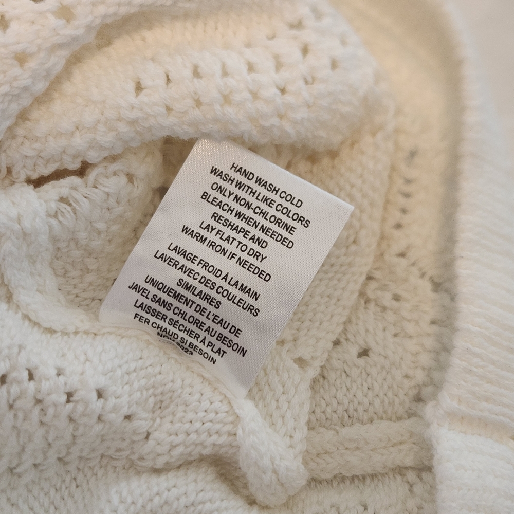 Z Supply Mallorca Crochet Midi Dress Tank White Cream Knit S ZD241249 Resort - Picture 14 of 16
